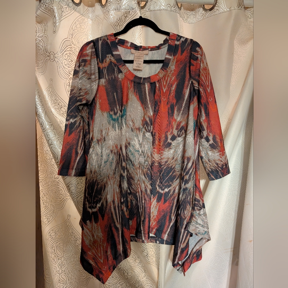 philosophy Republic clothing, size L, like new, orange, brown mix.